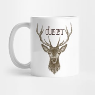 Deer Drawing Style Mug